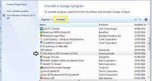 Cara Uninstall Aplikasi di Windows 7